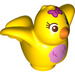 Duplo Geel Vogel met Roze Boog en Veren (33364 / 46565)