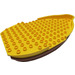 Duplo Yellow Boat 10 x 18 x 1 with Reddish Brown Hull (14218)