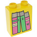 Duplo Gul Kloss 1 x 2 x 2 med Books utan bottenrör (4066)