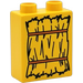 Duplo Yellow Brick 1 x 2 x 2 with Bundle of Hay without Bottom Tube (4066 / 42657)