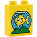 Duplo Geel Steen 1 x 2 x 2 met Vis Bowl zonder buis aan de onderzijde (4066)