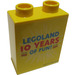 Duplo Jaune Brique 1 x 2 x 2 avec Legoland 10 Years de Fun sans tube à l&#039;intérieur (4066)