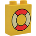 Duplo Yellow Brick 1 x 2 x 2 with Life Preserver without Bottom Tube (4066)