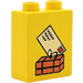 Duplo Yellow Brick 1 x 2 x 2 with Package and Envelope without Bottom Tube (4066 / 42657)