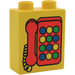 Duplo Yellow Brick 1 x 2 x 2 with Phone without Bottom Tube (4066)