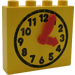 Duplo Yellow Brick 1 x 4 x 3 with Clock Face with Movable Red Hands and Yellow Face (73013)