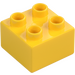 Duplo Jaune Brique 2 x 2 (3437 / 89461)