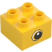 Duplo Yellow Brick 2 x 2 with Eye looking left (37396 / 37397)