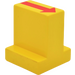 Duplo Yellow Brick 2 x 2 x 2 with 1 x 2 Center with Red Straight Arrow (6442 / 81862)