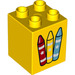 Duplo Yellow Brick 2 x 2 x 2 with Crayons (21112 / 31110)