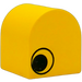 Duplo Yellow Brick 2 x 2 x 2 with Curved Top with Eye Pattern on Two Sides (3664)