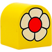 Duplo Yellow Brick 2 x 2 x 2 with Curved Top with Flower (3664)