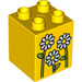 Duplo Yellow Brick 2 x 2 x 2 with Daisys (25187 / 31110)