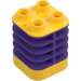 Duplo Yellow Brick 2 x 2 x 2 with Dark Purple Flex (35110)