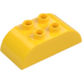 Duplo Yellow Brick 2 x 4 with Curved Sides (98223)