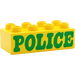 Duplo Jaune Brique 2 x 4 avec Police (3011 / 31459)