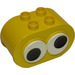 Duplo Yellow Brick 2 x 4 x 2 Rounded Ends with Two Adjustable eyes