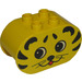 Duplo Yellow Brick 2 x 4 x 2 with Rounded Ends with Tiger face  (6448 / 82065)