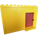 Duplo Yellow Building Wall 3 x 11 x 6 with Brown Sliding Door (4901)