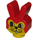 Duplo Yellow Bunny Head with Red Ears