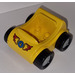 Duplo Yellow Car with &quot;4&quot; and Flames