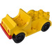 Duplo Yellow Car with yellow base,  2 x 4 studs bed and running boards (4575)