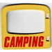 Duplo Yellow Door 1 x 4 x 3 with Large Window with &quot;CAMPING&quot; (4247)