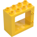 Duplo Żółty Drzwi Rama 2 x 4 x 3 z płaską obręczą (61649)