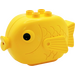 Duplo Yellow Fish with Studs and Black Eyes