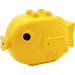Duplo Yellow Fish with Studs and Black Eyes