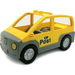 Duplo Yellow MPV Car with Dark Stone Gray Base with Post Logo (47437)
