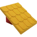 Duplo Yellow Shingled Roof with Red Base 2 x 4 x 2 (4860 / 73566)