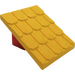 Duplo Yellow Shingled Roof with Red Base 2 x 4 x 2 (4860 / 73566)