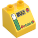 Duplo Amarillo Con pendiente 2 x 2 x 1.5 (45°) con Octan logo, Gas Gauge, y &#039;2.35&#039; (6474 / 63017)