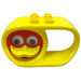 Duplo Yellow Teether Oval 2 x 6 x 3 with Handle and Turning Red Duck Face with Yellow Beak and Rattling Eyes