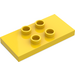 Duplo Yellow Tile 2 x 4 x 0.33 with 4 Center Studs (Thin) (4121)