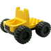 Duplo Yellow Truck with 4 x 4 Flatbed Plate and Jumbo Wheels