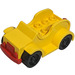 Duplo Yellow Vehicle Car Oldtimer with Red Bumper, Black Wheels (4853)