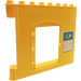 Duplo Yellow Wall 1 x 8 x 6 with Door (Right) with Message Board (51261 / 51752)