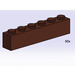 LEGO 1x6 Brown Bricks Set 3752