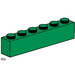 LEGO 1x6 Dark Green Bricks 3476