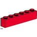 LEGO 1x6 Red Bricks Set 3477