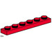 LEGO 1x6 Red Plates Set 3488