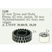 LEGO 2 Tyres et Hubs 62 mm 5248