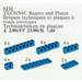 LEGO 20 Technic Beams en Plates Blauw 5232