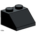 LEGO 2x2 Roof Tiles Steep Sloped Zwart 3495