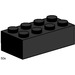 LEGO 2x4 Zwart Bricks 3458