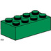 LEGO 2x4 Dark Green Bricks 3461