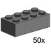 LEGO 2x4 Dark Grey Bricks 3729