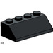 LEGO 2x4 Roof Tiles Steep Sloped Schwarz 3497